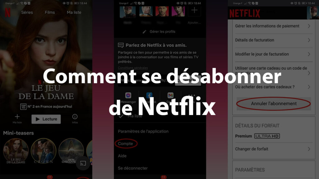 Comment se désabonner de Netflix