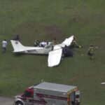 Video : Plane crashes in North Perry Airport 2 230804 1 person removed from plane after emergency landing at North Perry Airport