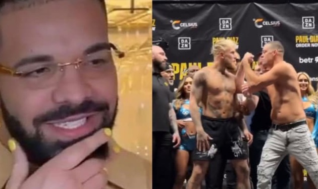  Video. Drake Places $250k Bet On Jake Paul vs Nate Diaz