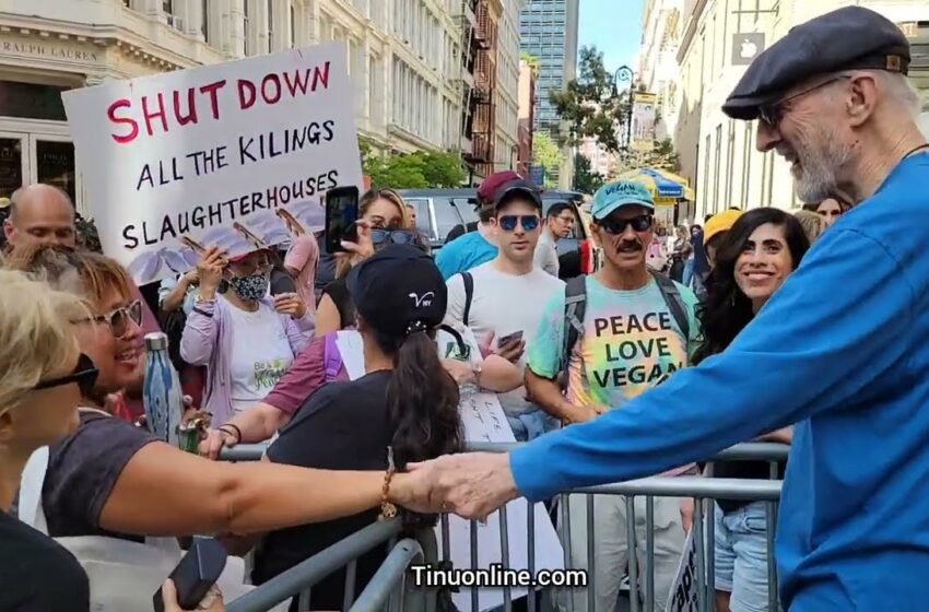  Video : James Cromwell at Animal Rights Protest in NYC