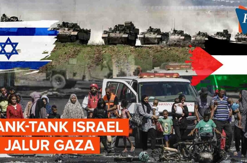  Video : Penampakan Kendaraan Militer Israel di Gaza