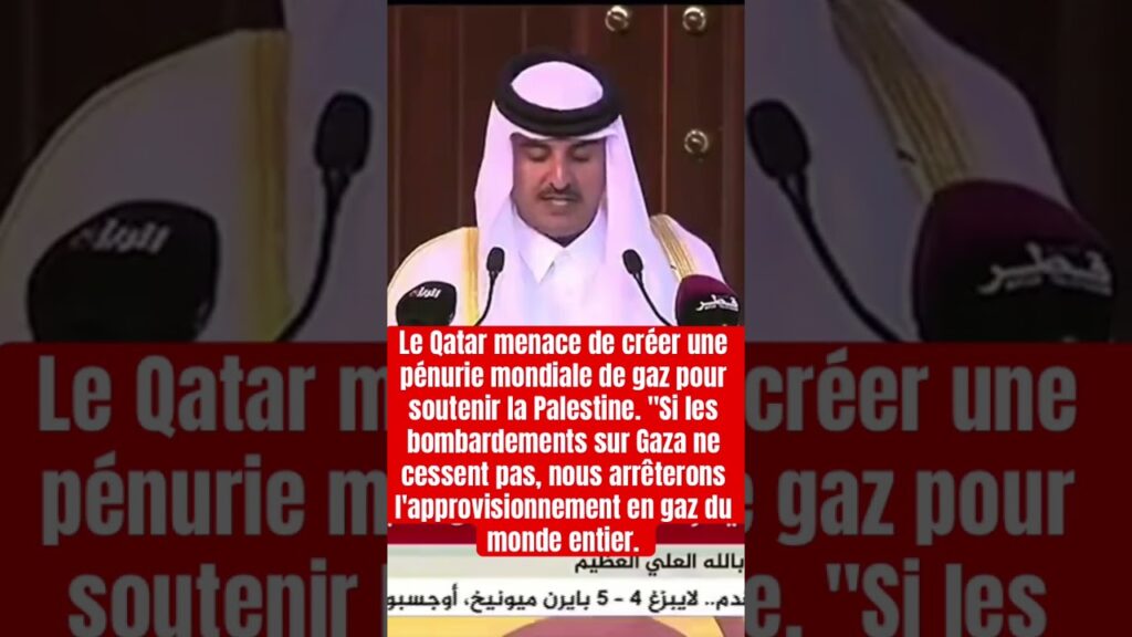 video qatar menace gaz palestine