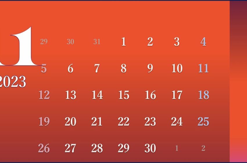  November 2023 Calendar