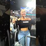 IG Model Danii Banks flashes At Raiders Game Booted