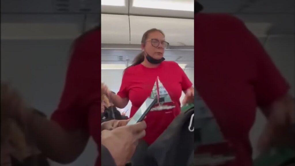 woman onboard frontier airlines