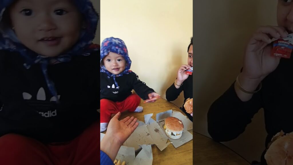 baby hamburger viral video