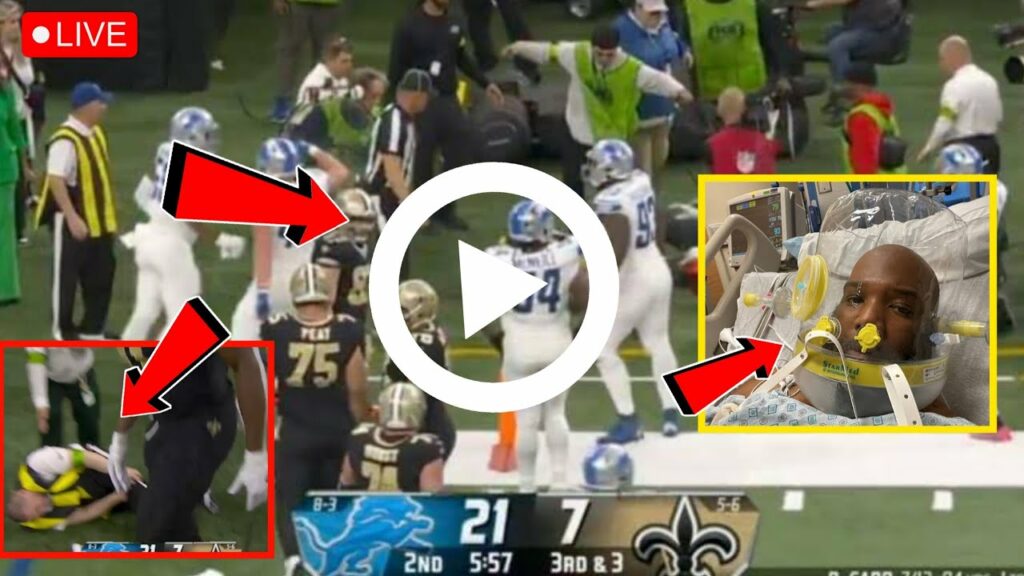 lions saints sideline injury