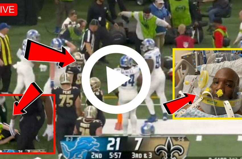  lions saints sideline injury