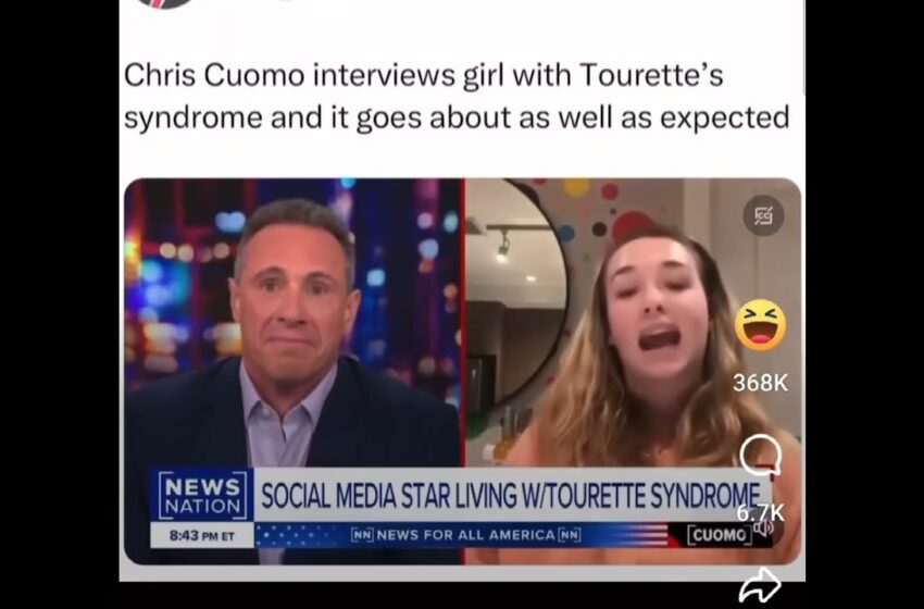  Chris Cuomo laughs as he interviewed a TikTok influencer with Tourette’s syndrome