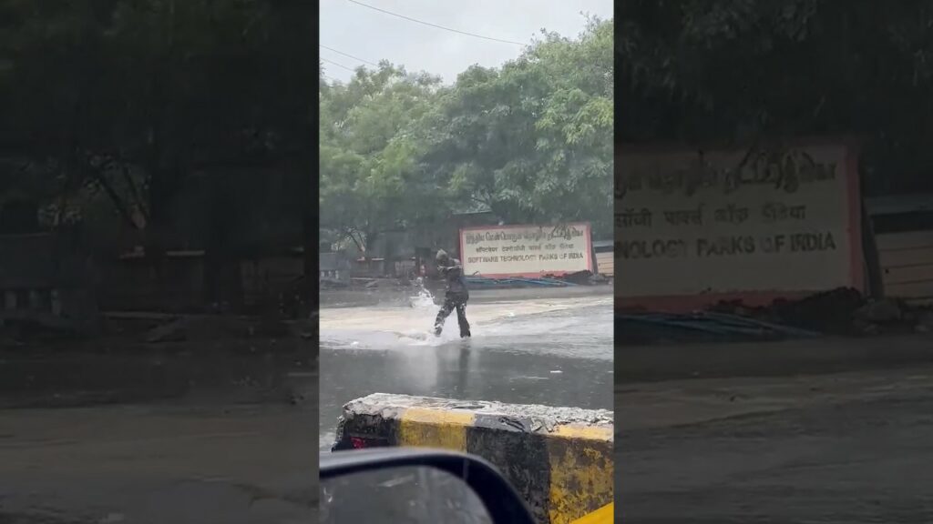 video chennai man fishes in floo