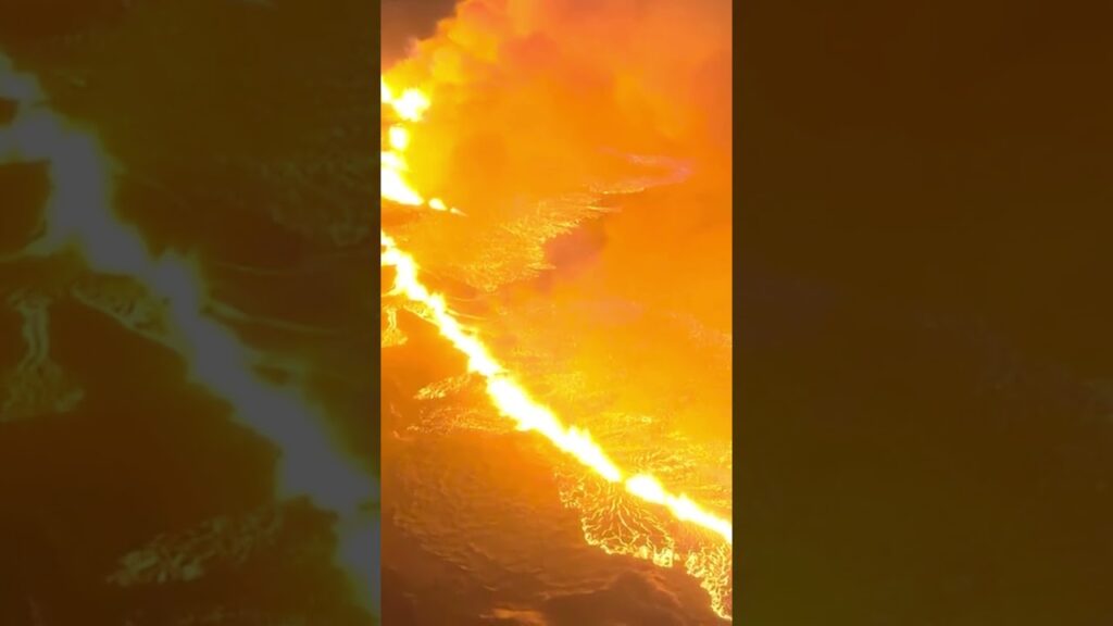 video iceland volcano erupts