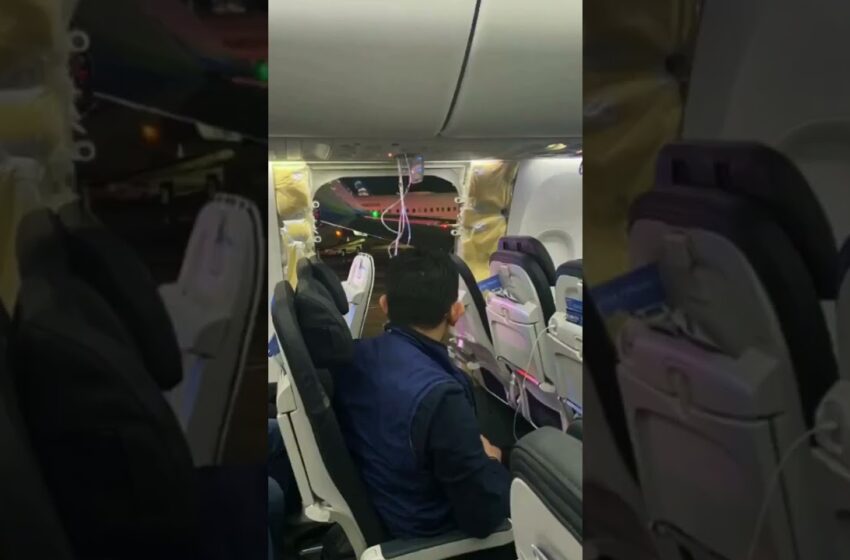  Video : Alaska Airlines Flight Makes Emergency Landing After Window Blows Out