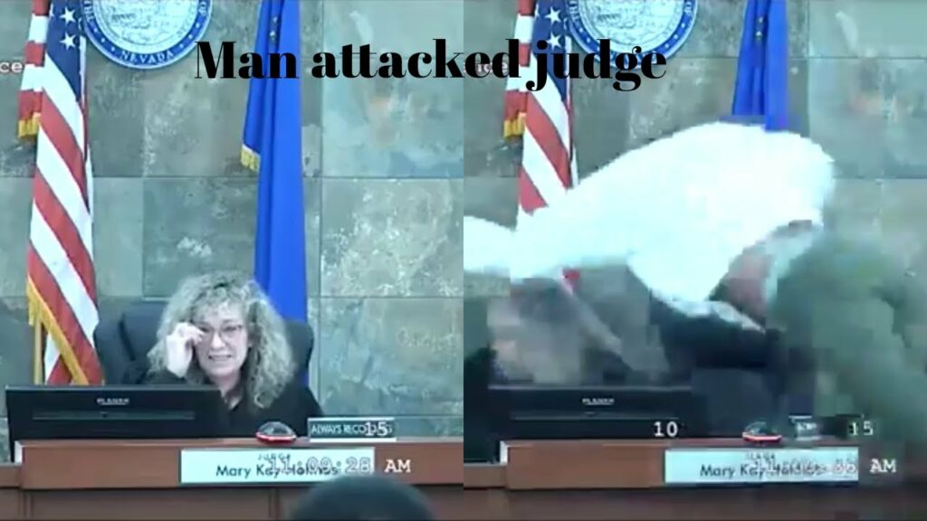 guy attacks judge full video