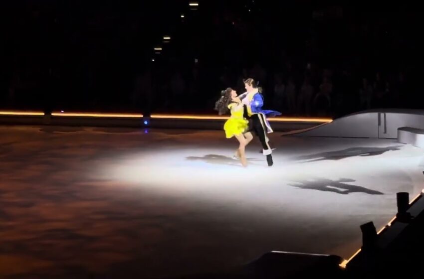  disney on ice belle fall video