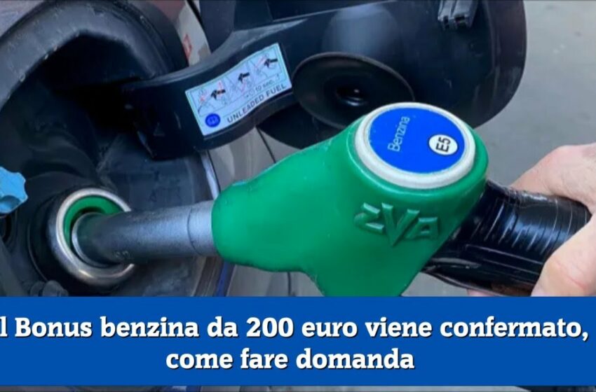  bonus benzina 200 euro