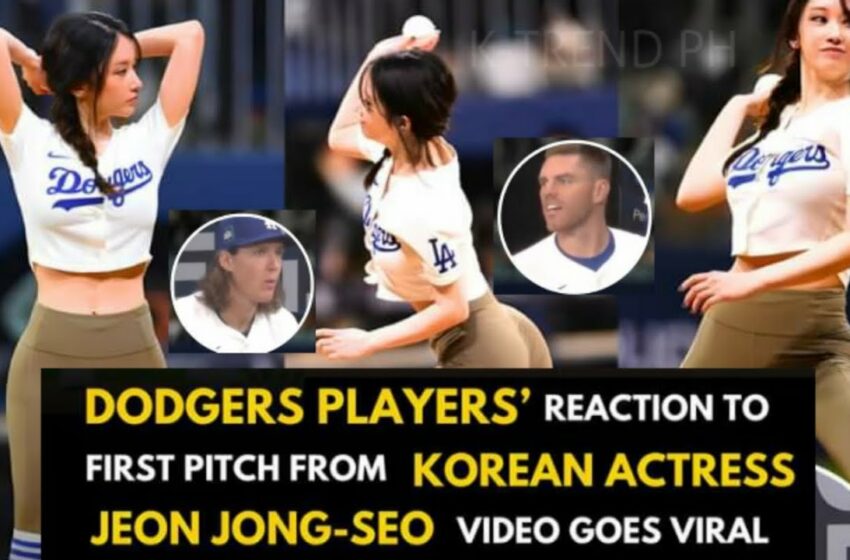  jeon jong seo first pitch LA dodgers video