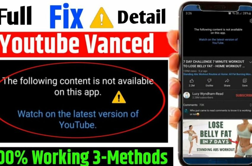  youtube vanced video not available