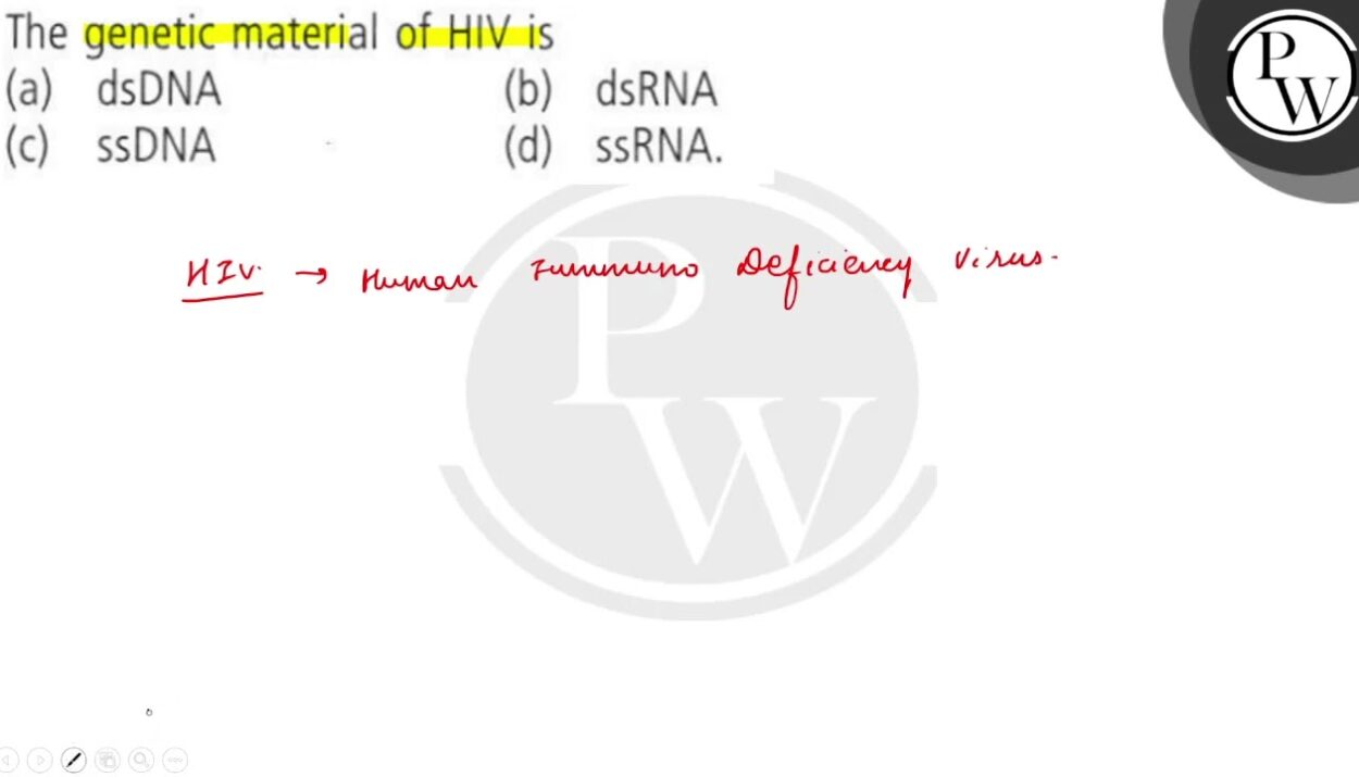 quiz the genetic material of hiv