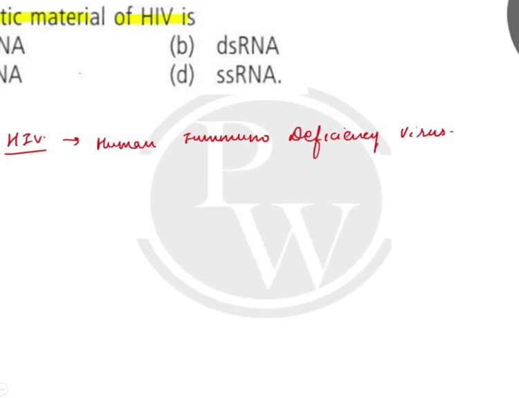 quiz the genetic material of hiv
