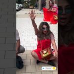 rakhi sawant in auto with towel