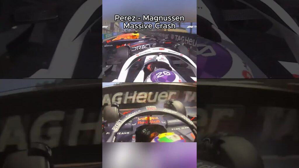 video perez magnussen crash mona incidente sergio perez