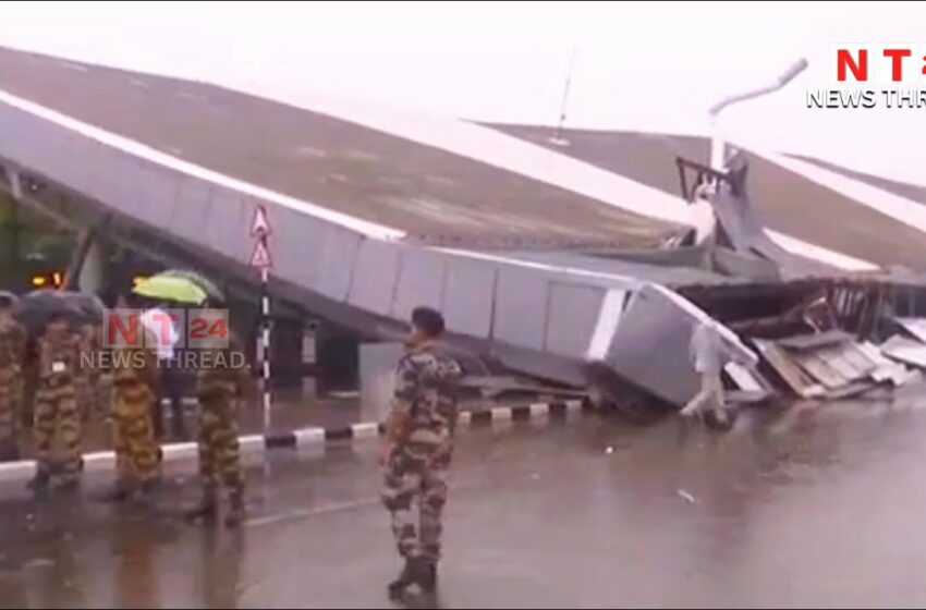  terminal 1 roof collapse full video