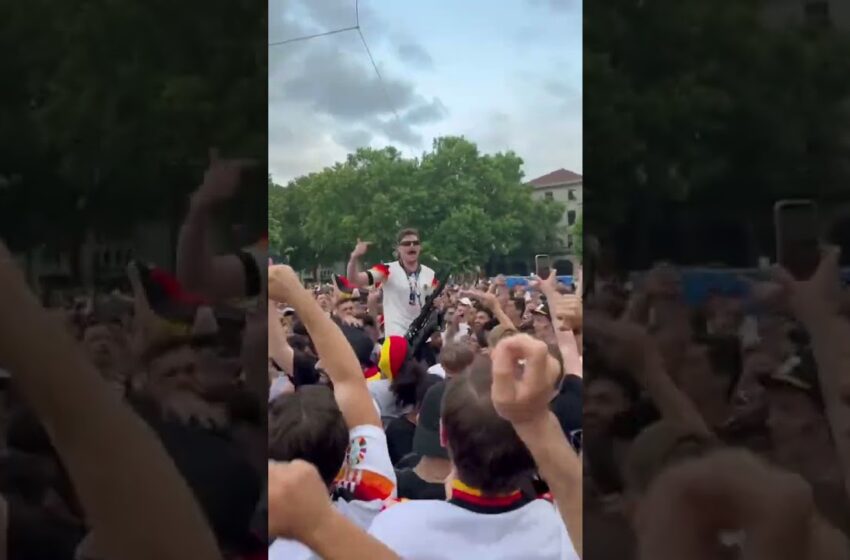  German fan plays saxophone at the euros 2024