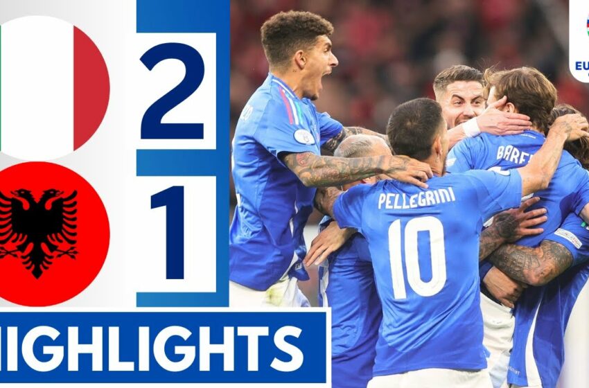  Italy vs Albania (2-1) all Goals and highlights in euro 2024