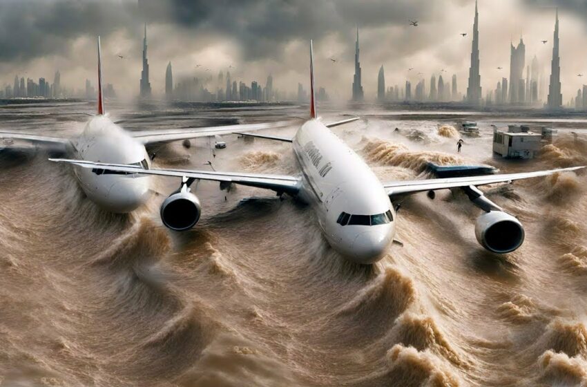  mallorca airport flooding video