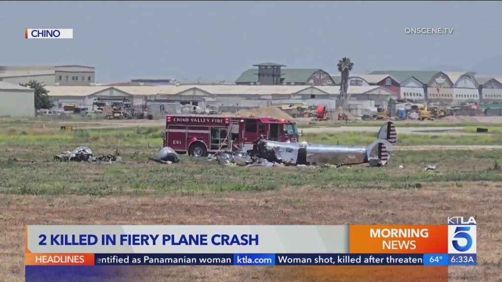 video plane crash chino airport