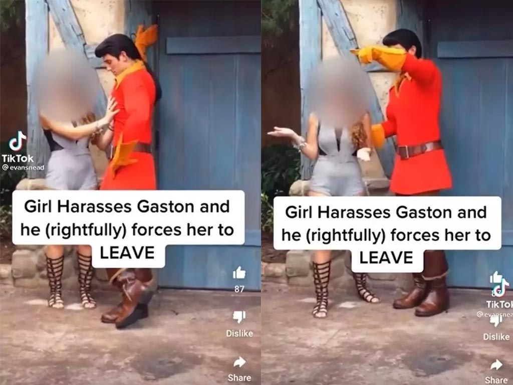 Disneyland's Gaston Actor Breaks Character After Woman's Inappropriate Touch