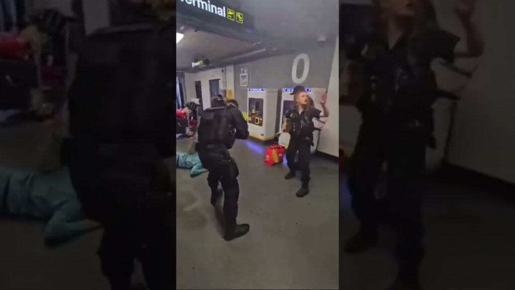 manchester airport police attack