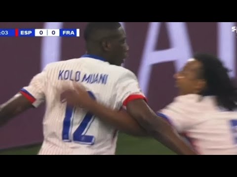  Watch Randal Kolo Muani gives France an early lead against Spain