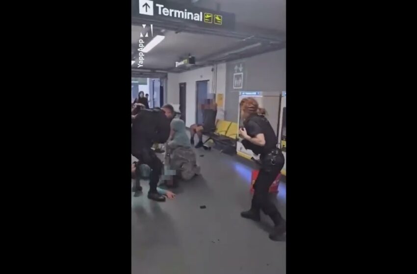  Video : manchester airport racist attack