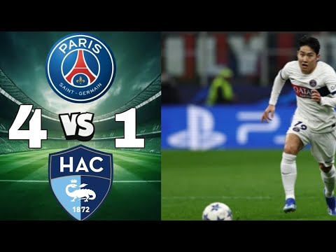 le havre vs psg 1 4 resume