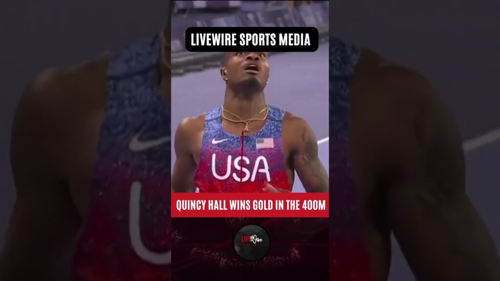 Quincy Hall wins gold medal in 400m at European Championships.