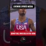 Quincy Hall wins gold medal in 400m at European Championships.