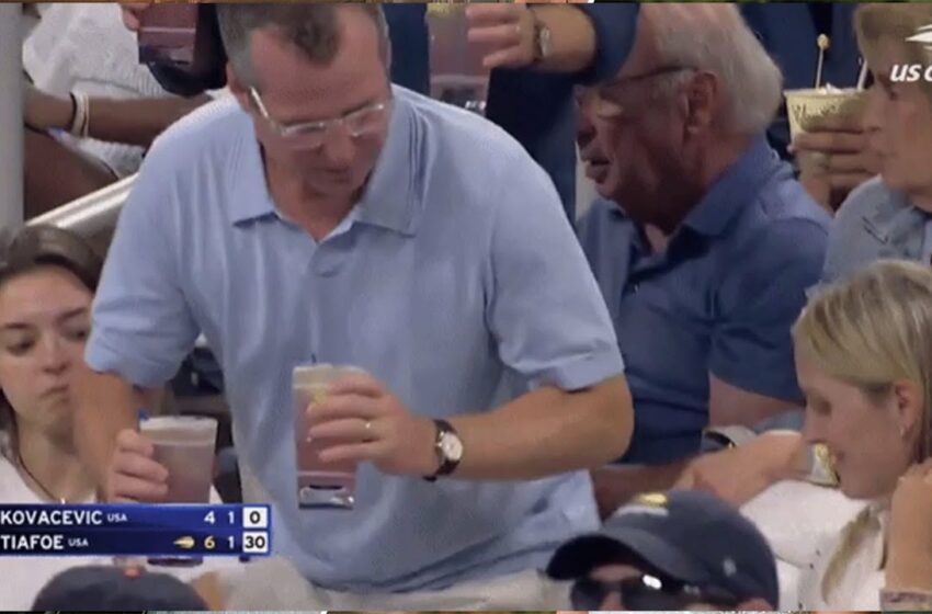  VIDEO : us open fan goes viral for awkward moment with woman during ‘pain’