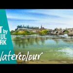how to paint a river with reflec