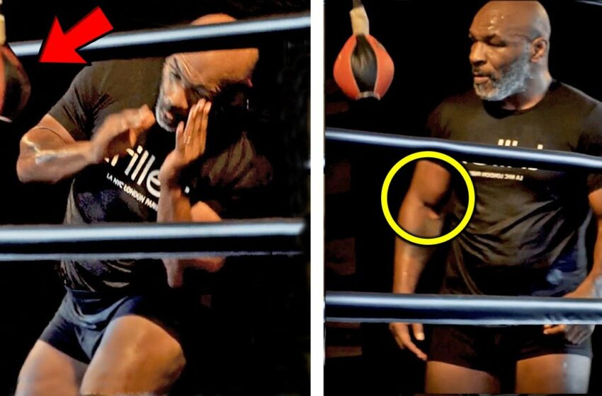  MIKE TYSON TRAINING PEEK-ABOO AT 58 on SLIP BAG