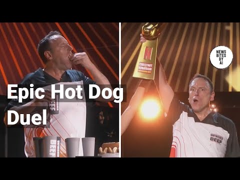  Video : Takeru Kobayashi and Joey Chestnut Face Off in Netflix Hot Dog Showdown