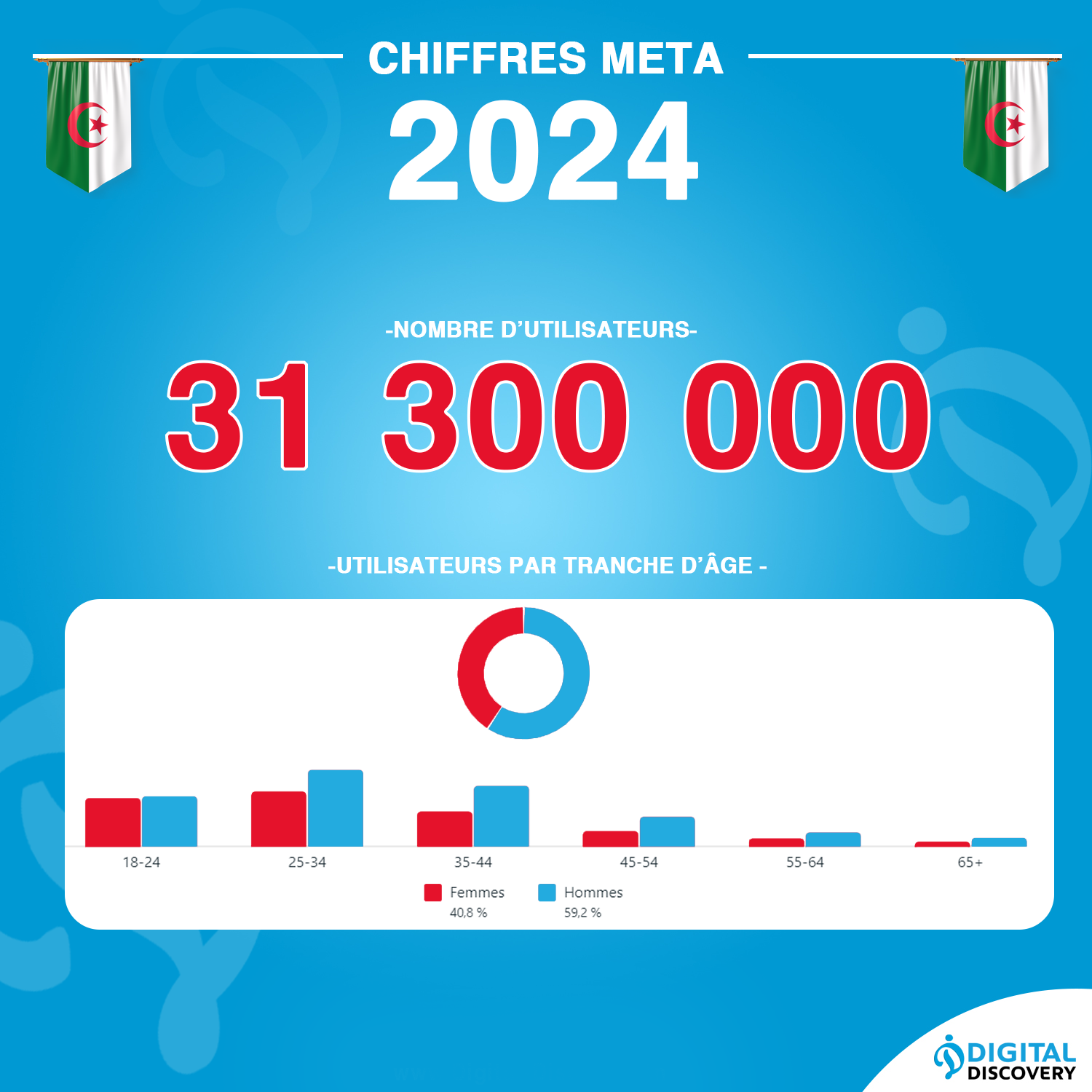 META en Algérie : 31,3 Millions d'Utilisateurs
