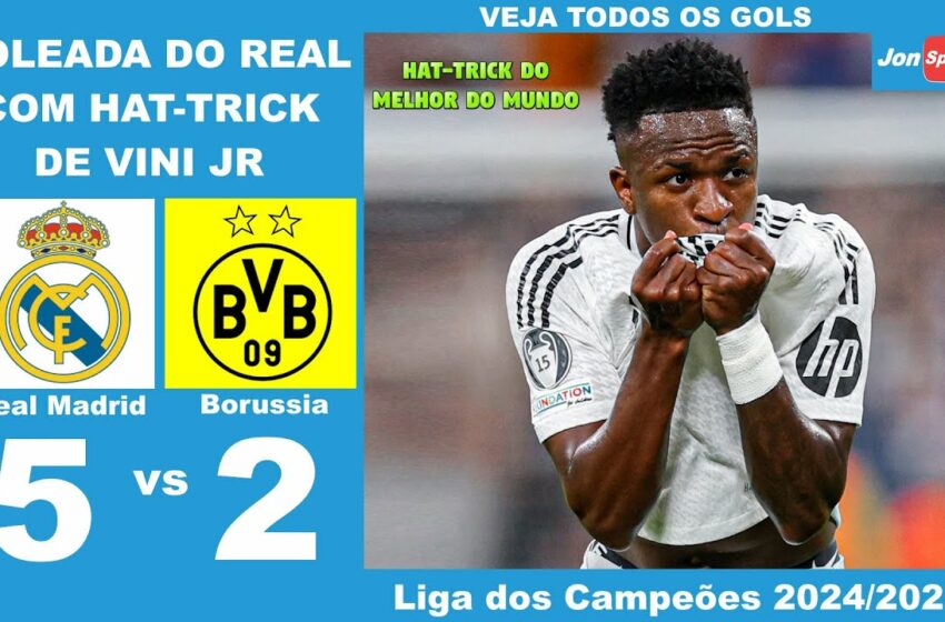  Gol de Vinicius Junior en Real Madrid vs Dortmund 5-2