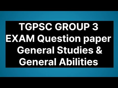  tspsc group 3 question paper