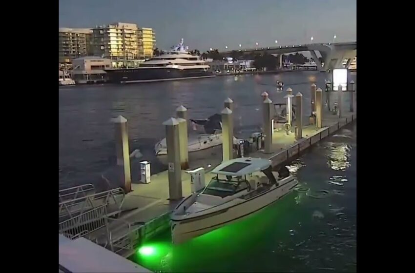  Boat explodes at Fort Lauderdale marina full video