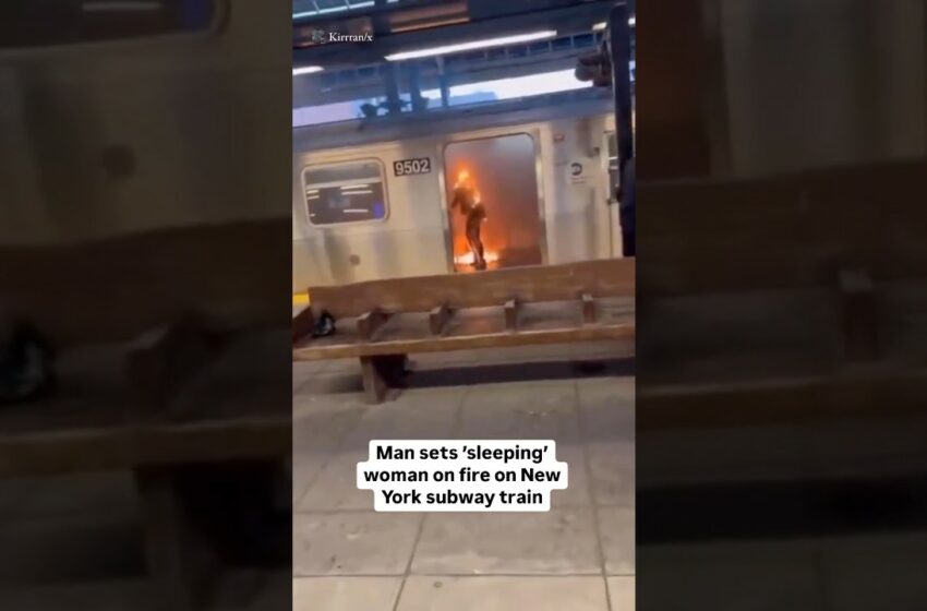  NYC subway fire amelia carter video