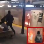 woman on fire subway video