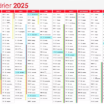 Calendrier 2025 avec jours fériés 5 Calendrier 2025 : Jours Fériés Fixes