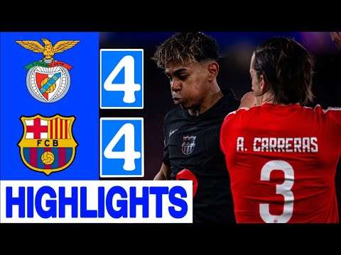  Benfica vs Barcelona 4-5 all GOALS and Highlights