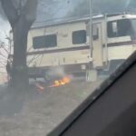 crazy scenes as residents flee f